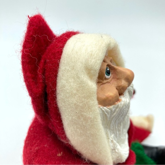 Russ Berrie Santa Country Folks Christmas Kris Kringle Santa Shelf Sitter Beans - Picture 7 of 11